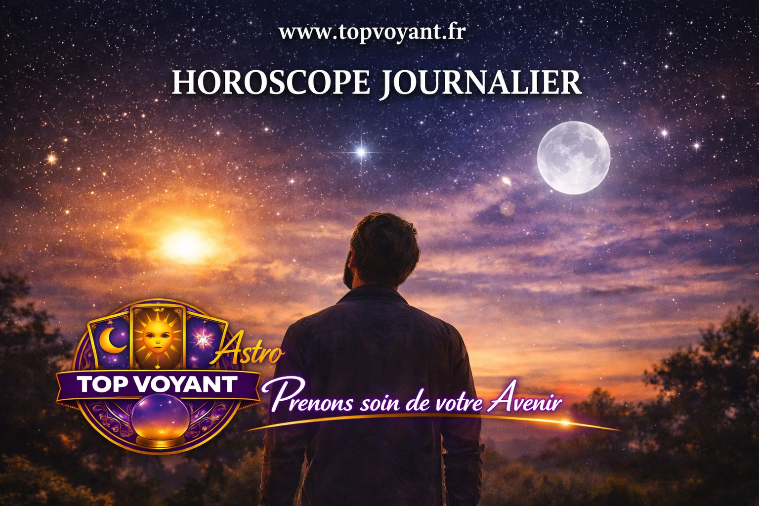 Homme qui scrute le ciel étoilé la nuit pour comprendre l'horoscope